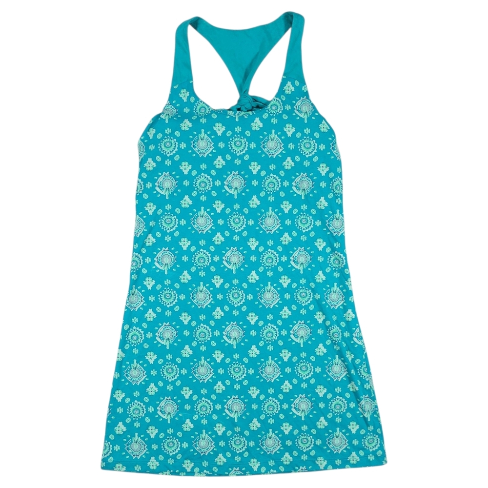 Patagonia Dress Womens XS Blue Green Sleeveless Organic Racerback Active Outdoor